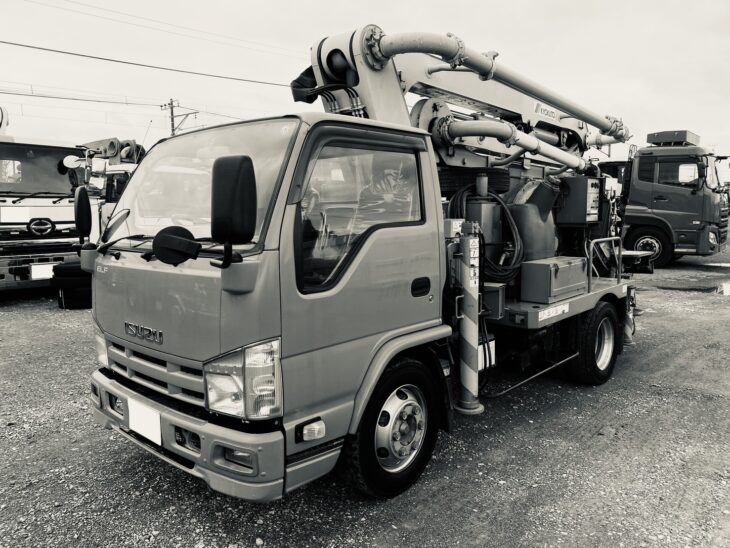 極東開発工業コンクリートポンプ車 2t（2トン）スクイズ　PH45A-15　平成25年式　ブーム15ｍ 　2025.5月エンジン載せ替え履歴あり　